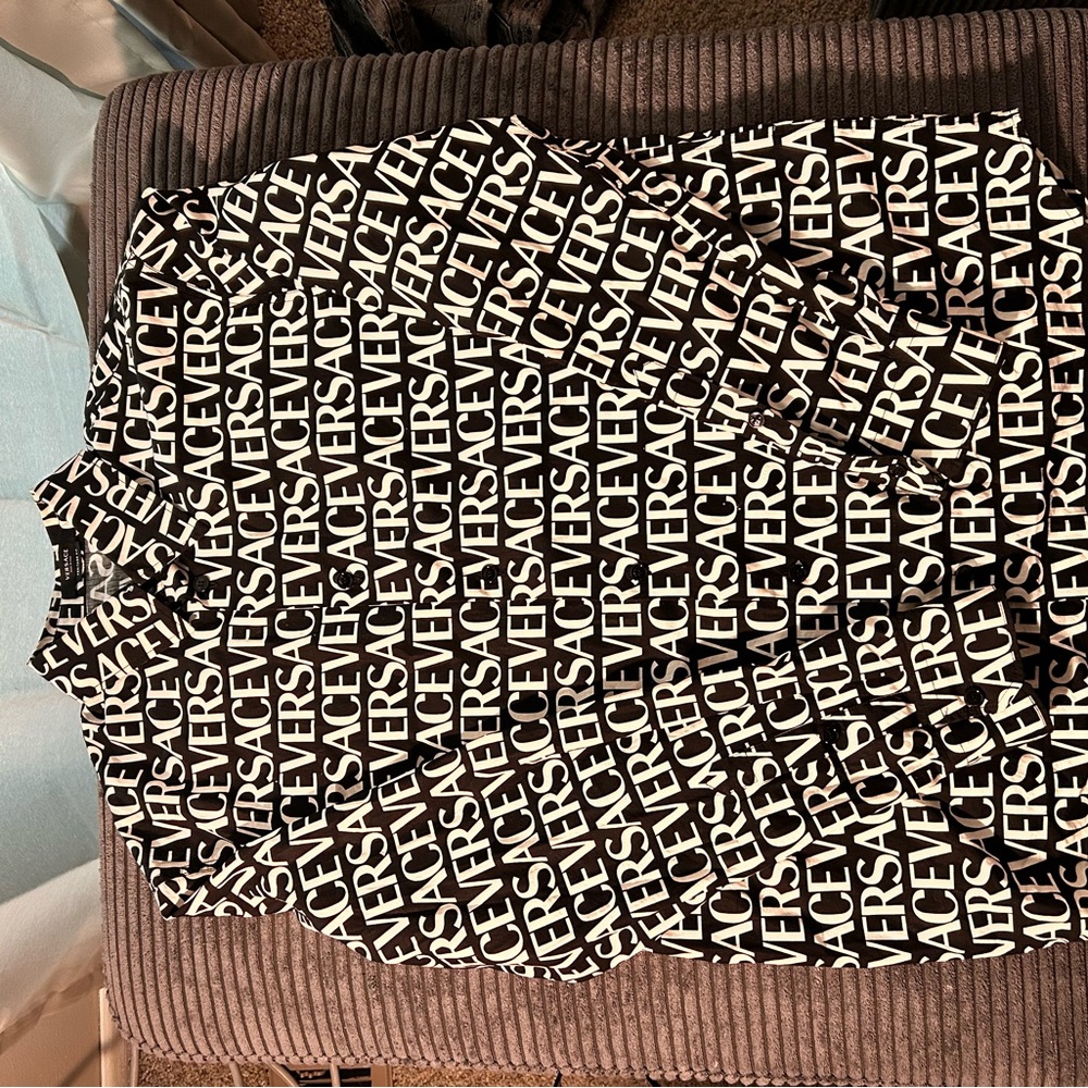 Versace Black and White Casual Shorts Set